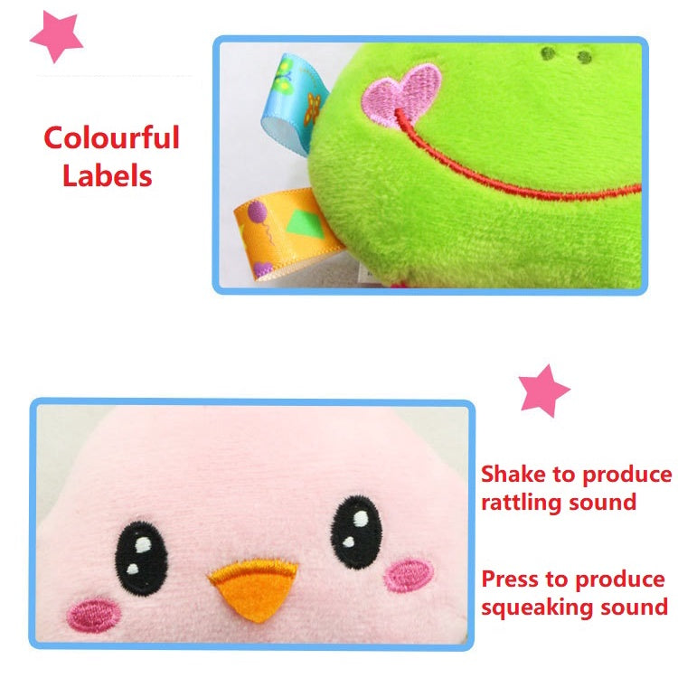 Funny Monkey Baby Soft Toy Rattle Teether Sound Plush Press Grip Squeezing Sounds Rich Colors For Sensory Exploration