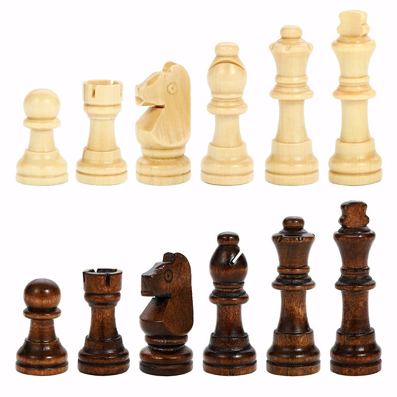 Top Quality Chess Set Wooden Folding Magnetic Solid Wood Chessboard Magnetic Pieces Entertainment Board Games Children