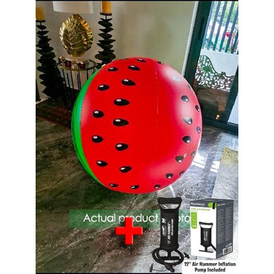 Watermelon Beach Ball Sprinkler Inflatable Float Floatie Spurt Water Garden Play Swimming Pool Family Kids Children Fun