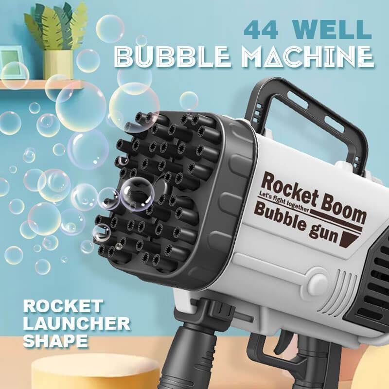 Super Bubble Machine Toy 64-Hole Automatic Gatling Handheld Bubble Gun Automatic Electric Bubble Maker Indoor Outdoor