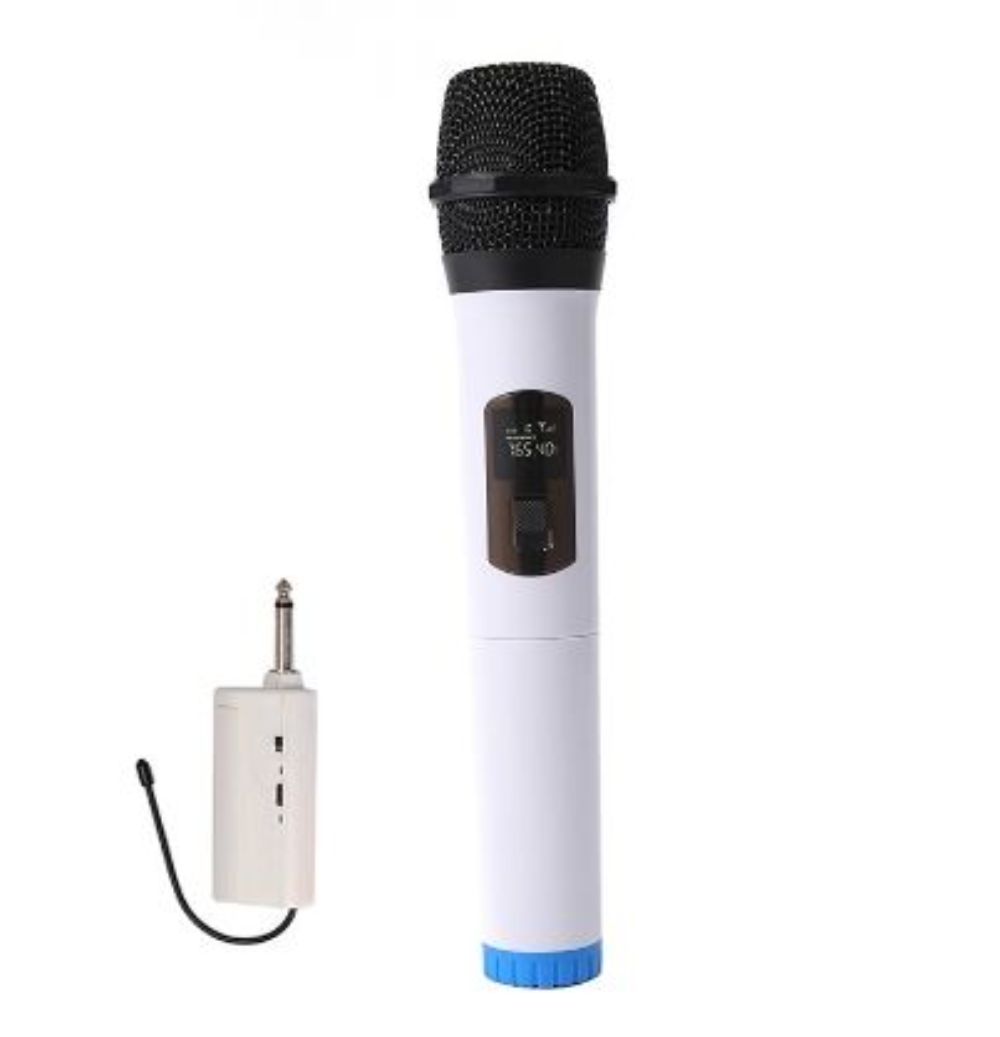 Wireless Microphone UHF Cordless Dual Handheld Dynamic Mic Set with Rechargeable Receiver for Karaoke Party Durable