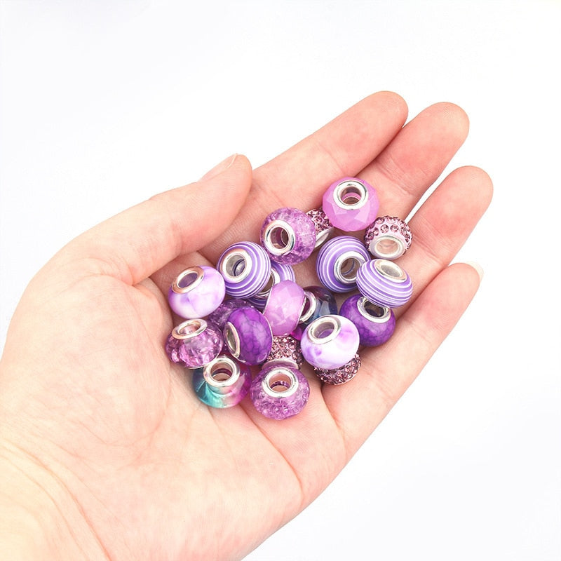 63Pcs DIY Bead Jewelry Making Kit Bracelet Necklace Ring Mermaid Pearl Charms Handmade Pendants and Bangles Toy Box Set