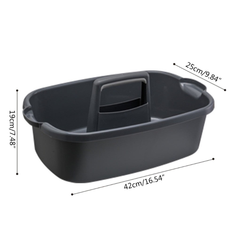 Portable Storage Basket Cleaning Caddy Storage Organizer Tote with Handle for Laundry Bathroom Kitchen & Sink Handy Rack