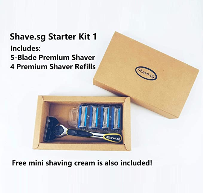 Copy of Shave.sg premium shaver razor 4 refills alternative of Gillette or Gilette refill