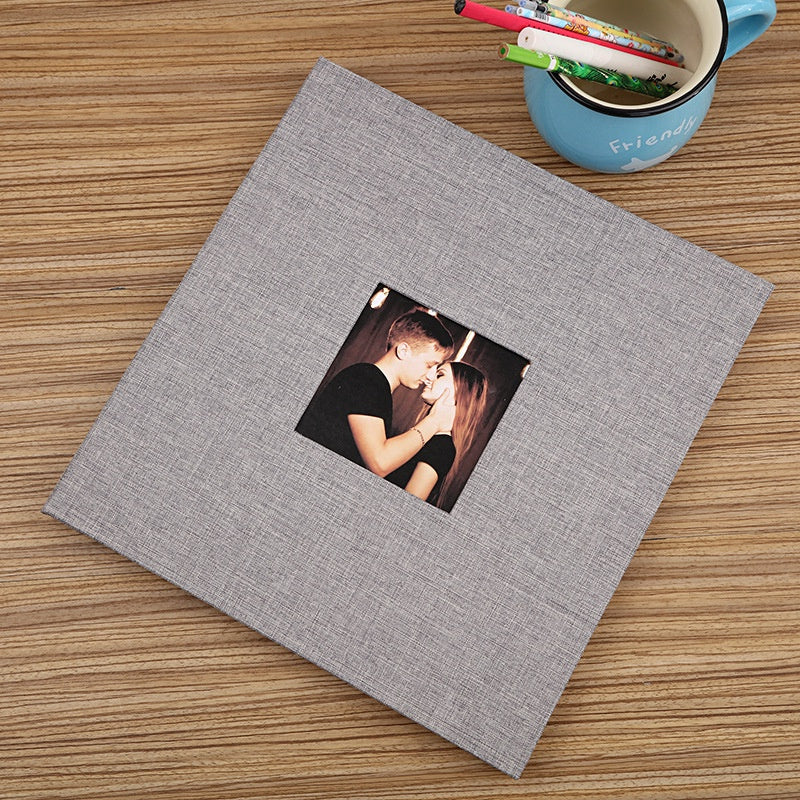 Copy of Copy of Linen Photo Album Self-Adhesive Scrapbook DIY Memory Photo Album Birthday Gift Wedding Anniversary Photo Album-Gray