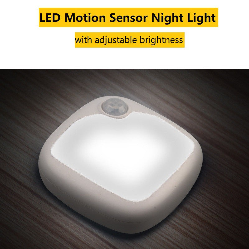 LED Motion Sensor Warm White Light Corridor Stairs Wardrobe Drawer Cabinet Auto On Off Wireless Lamp