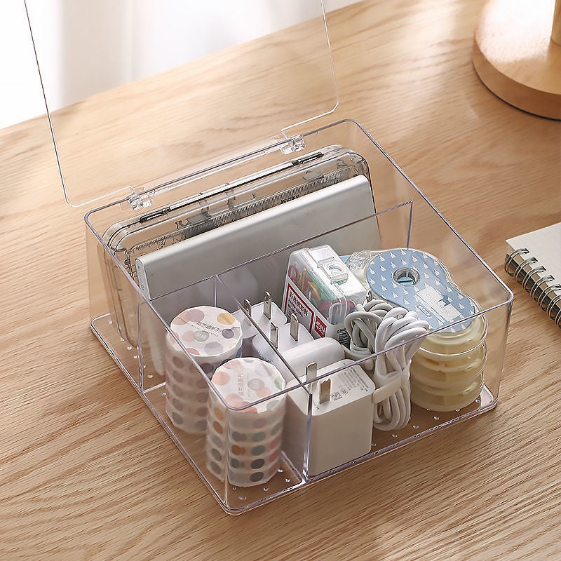 Anti Oxidation Jewelry Organizer Box Dustproof Large Capacity Earring Necklace Storage Box Transparent Box With Cover