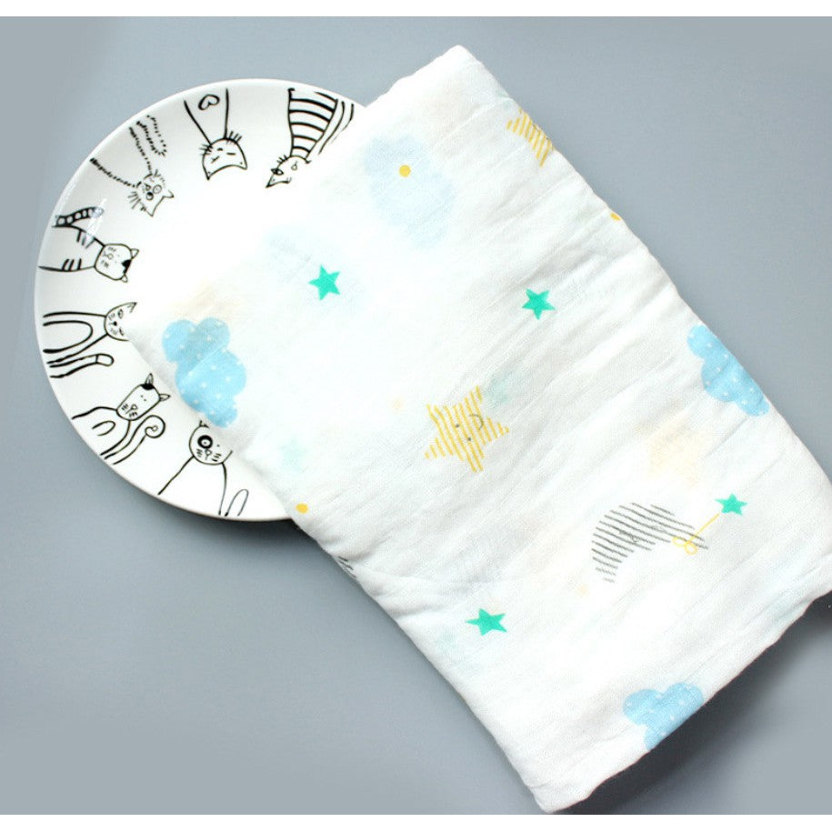 Premium Baby Swaddle Bamboo Cotton Muslin Cloth Towel Blanket Soft Breathable
