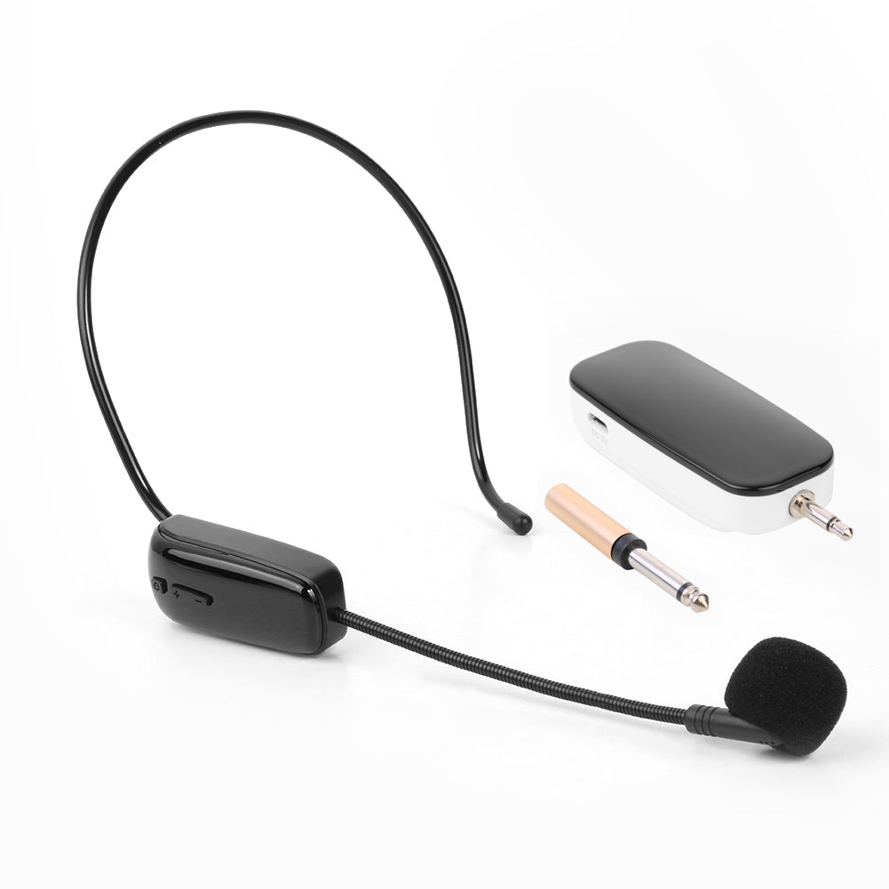 UHF Headset Wireless Microphone with Receiver for Teaching Voice Amplifier Durable Digital Circuit Processing Technology