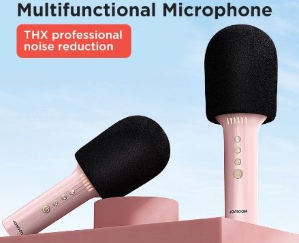 2 in 1 Karaoke Mic With Speaker Bluetooth Wireless Microphone Audio With 4 Sound Modes and 8 Hours Singing Wireless