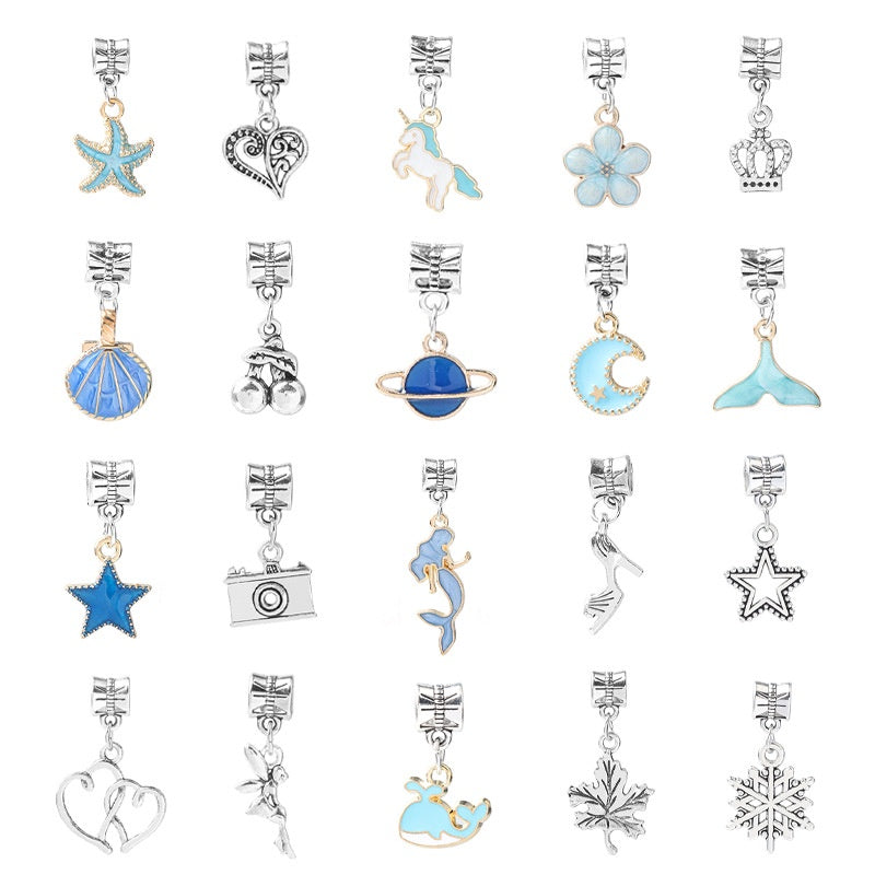 63Pcs DIY Bead Jewelry Making Kit Bracelet Necklace Ring Mermaid Pearl Charms Handmade Pendants and Bangles Toy Box Set