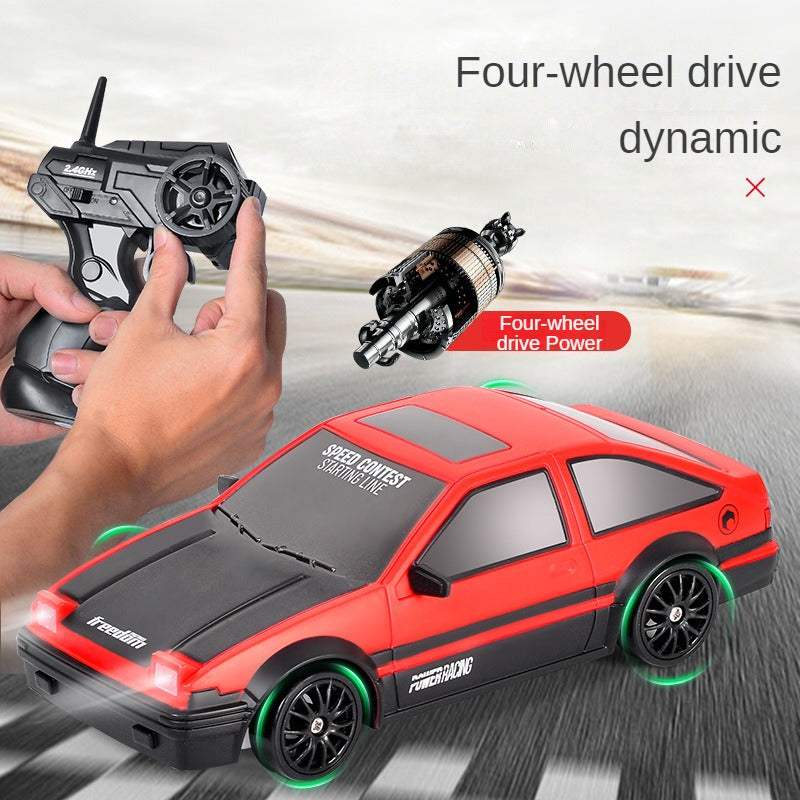 4WD RC Drift Car Toy Remote Control Car 2.4GHz 15km/h High Speed LED Light Race Car Off Road RC Drift 1/24 Vehicle Toy