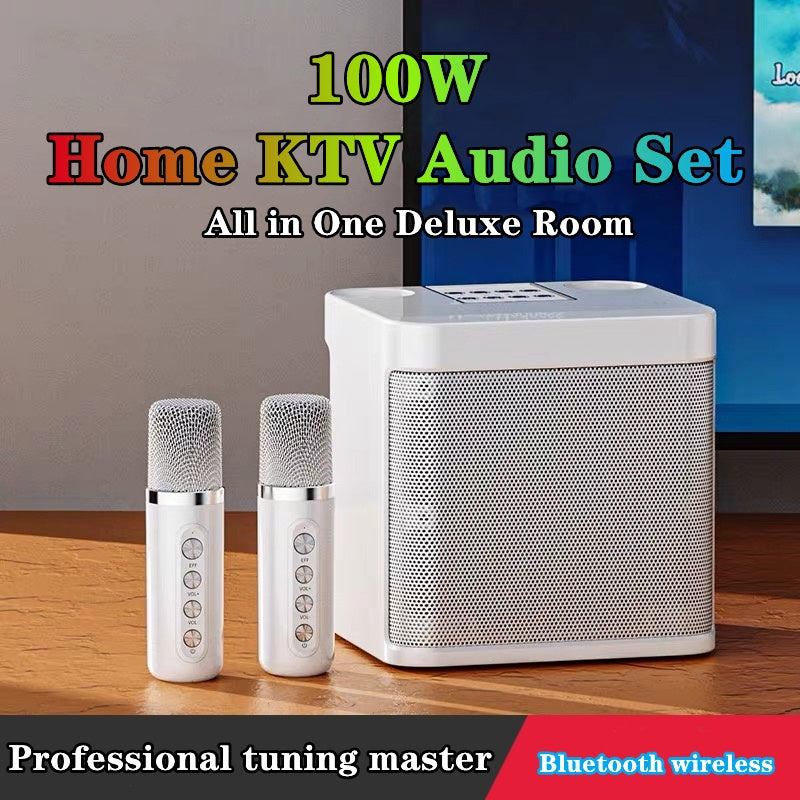 YS-203 Home KTV Audio Set Family Party Karaoke Machine Bluetooth Wireless Dual Microphone Audio Integrated Equipment Sound