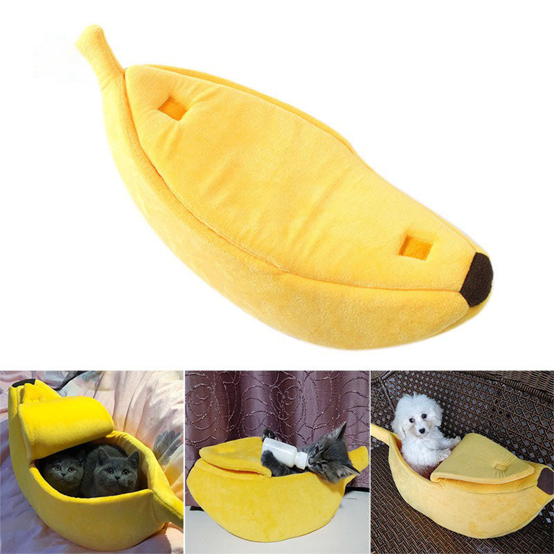 Cute Banana Shape Dog Cat House Soft Warm Kennel Sleeping Bed House Tent Pet Supplies