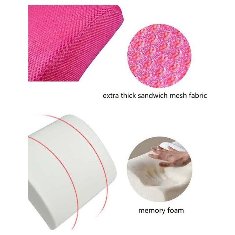 Office Car Memory Foam Lumbar Cushion Waist Back Spine Support Comfortable Pillow For Back Pain Relief Breathable