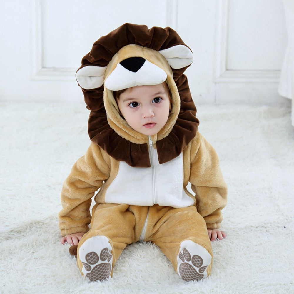 Baby Romper Animals Flannel Cosplay Newborn Baby Onesie Cartoon Anime Cute Sleep Costume Unisex Infant Clothes 0-3 Years