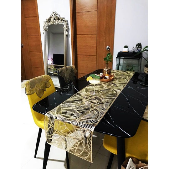 Placemat Rectangular Leaf Hot Stamping Heat Insulation Placemat Nordic Style Table Mat PVC 30x45cm