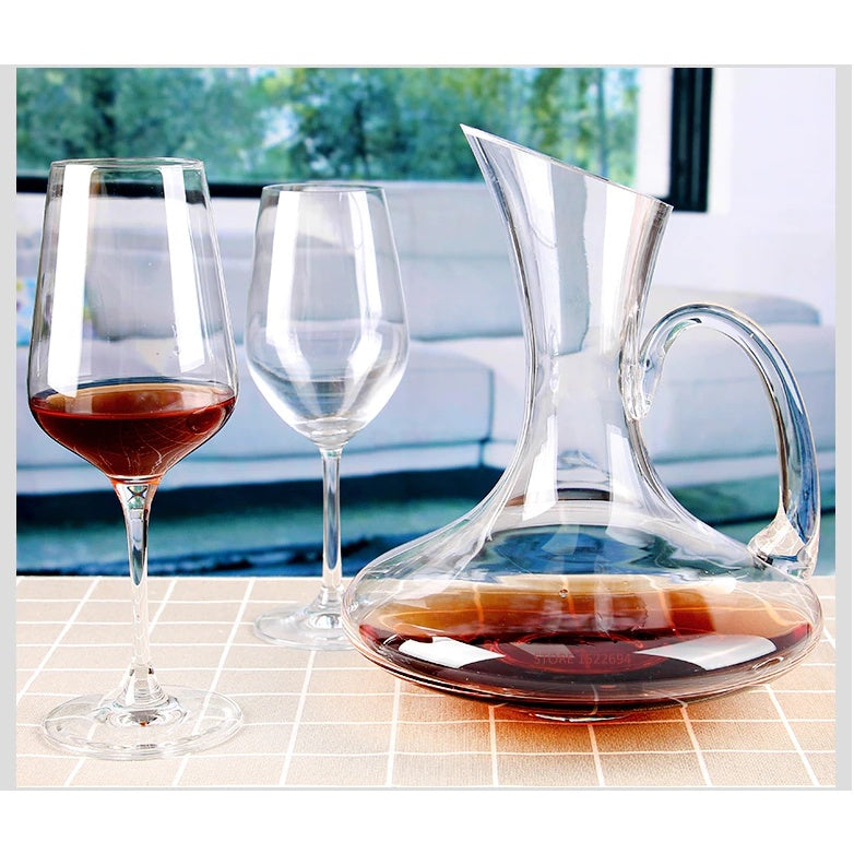 1500ML Decanter Crystal Transparent Handmade  Red Wine Brandy Champagne Glasses Decanter Bottle Jug Pourer Aerator
