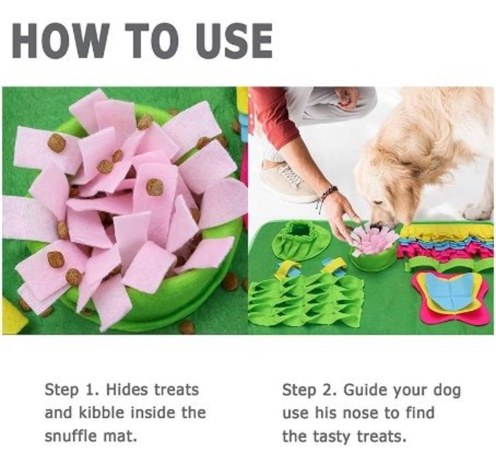 Snuffle Mat Interactive Dog Toys Bowl for Boredom Pet Dog Cat Feeding Games Treat Dispensing Puzzles Mat for Large Small