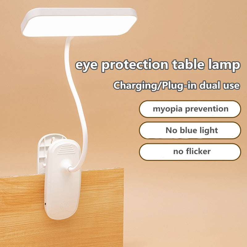 Clip-on LED Eye Protection Desk Lamp USB Rechargeable Touch Desk Lamp Suitable For Students To Read Office Bedroom Desk Lamp