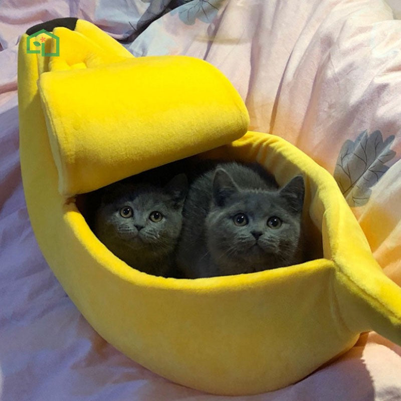 Cute Banana Shape Dog Cat House Soft Warm Kennel Sleeping Bed House Tent Pet Supplies