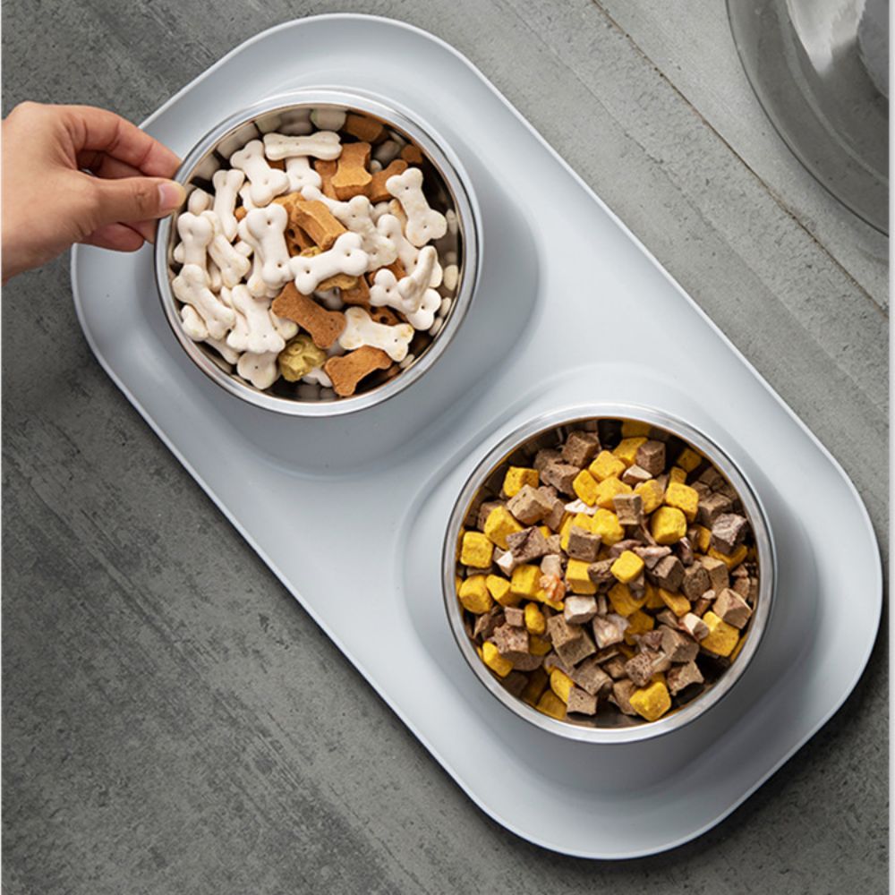 Raised Pet Dish Mess Proof Elevated Pet Bowl Dog Cat Food Water Bowls Leak proof Deepen And Widen Large Capacity Bowl