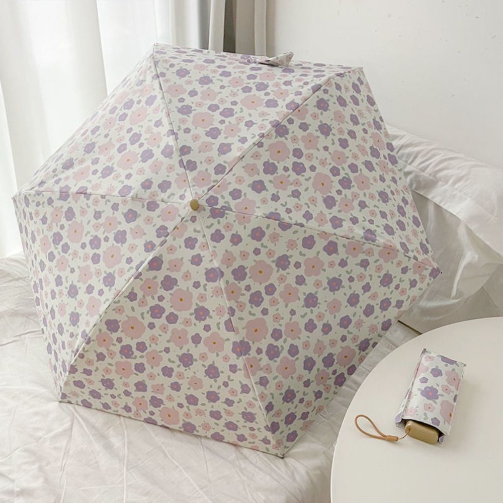 Ultralight Mini Umbrella 14cm Flower Umbrella Sunscreen Convenient Parasol UV Protection Pocket Umbrella Waterproof