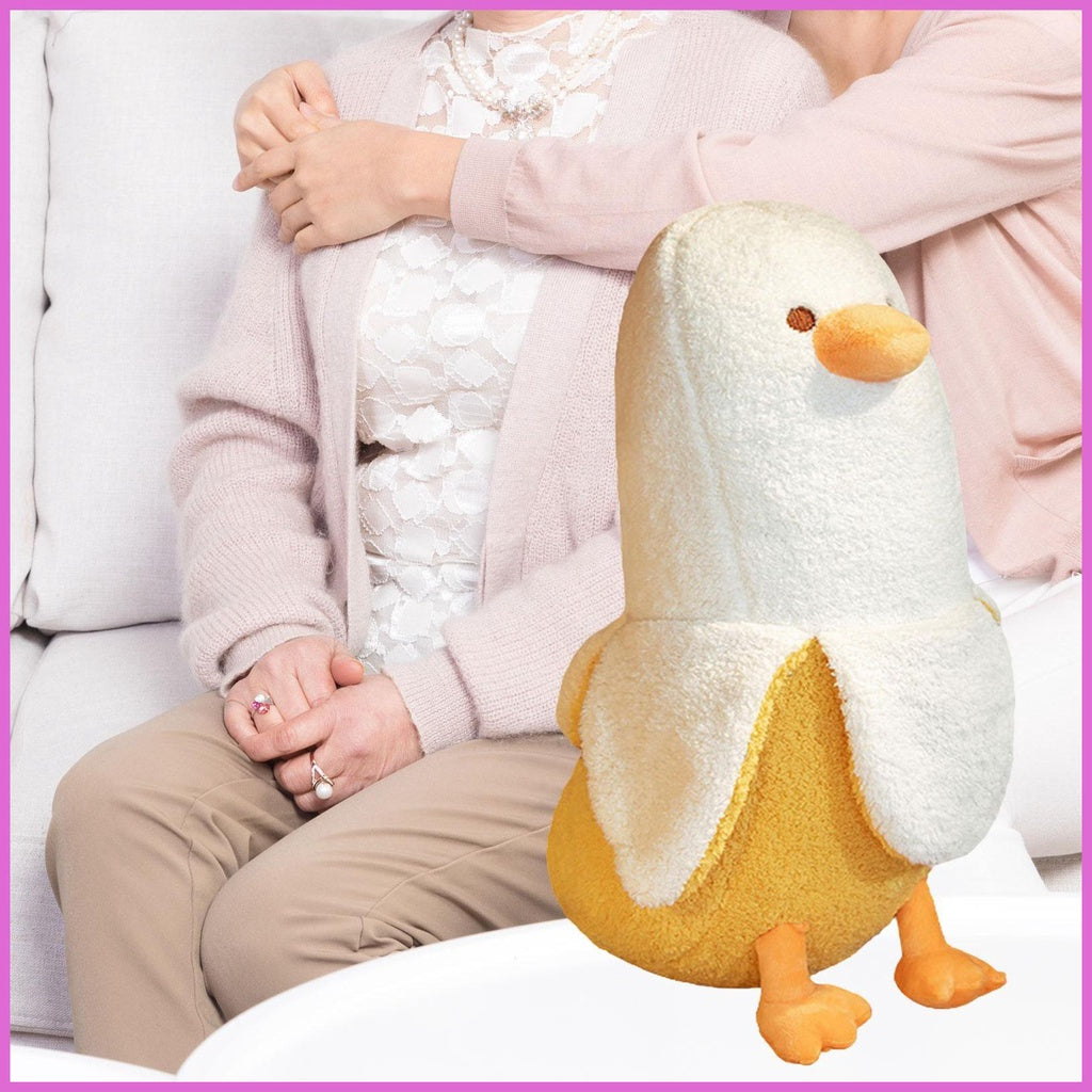 Banana Duck Plush Toy 50cm/19.69in Super Soft PP Cotton Stuffed Plushie 50cm Creative Adorkable Large Home