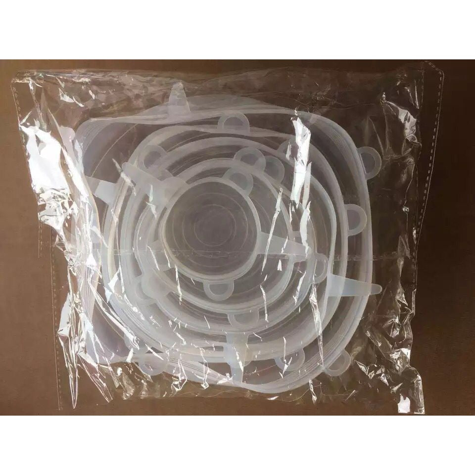 Silicone Stretch Lids 6 sizes-in-1 stretchable to seal bowls lid