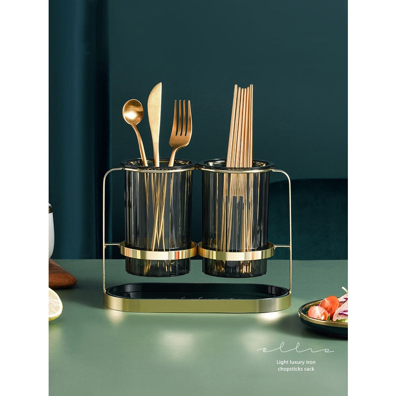 Cutlery Rack Utensils Chopsticks Holder European-Style Drain Holder Household Draining Utensil Shelf Kitchen Knife Fork