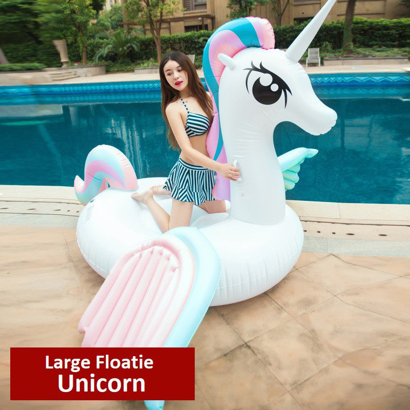 Large floatie beach unicorn inflatable float swimming pool party raft unique