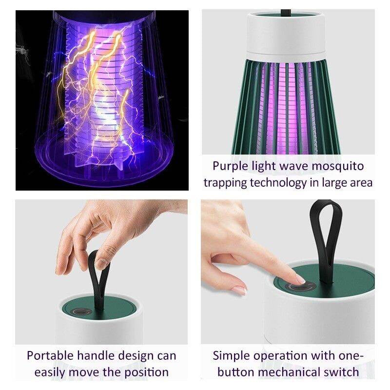 Electric Shock Mosquito Killer Lamp Home Insect Fly Trap Pest Control Repellent USB Charging Night Light