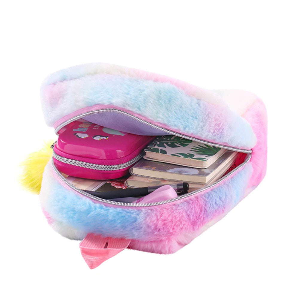 Unicorn Children Princess School Bag Cartoon Kindergarten Schoolbags Kids Color Plush Soft Cute Girls Travel Backpack