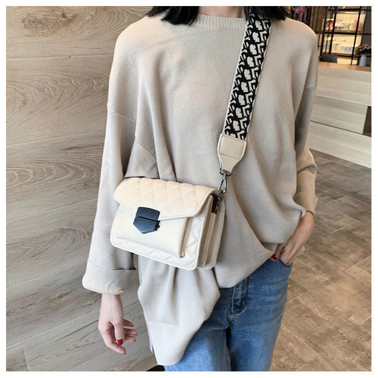 114-Women's Bags Single Shoulder Crossbody Bags Fashion Lady Hand Shopping Messenger Bag PU Texture South Korea Style