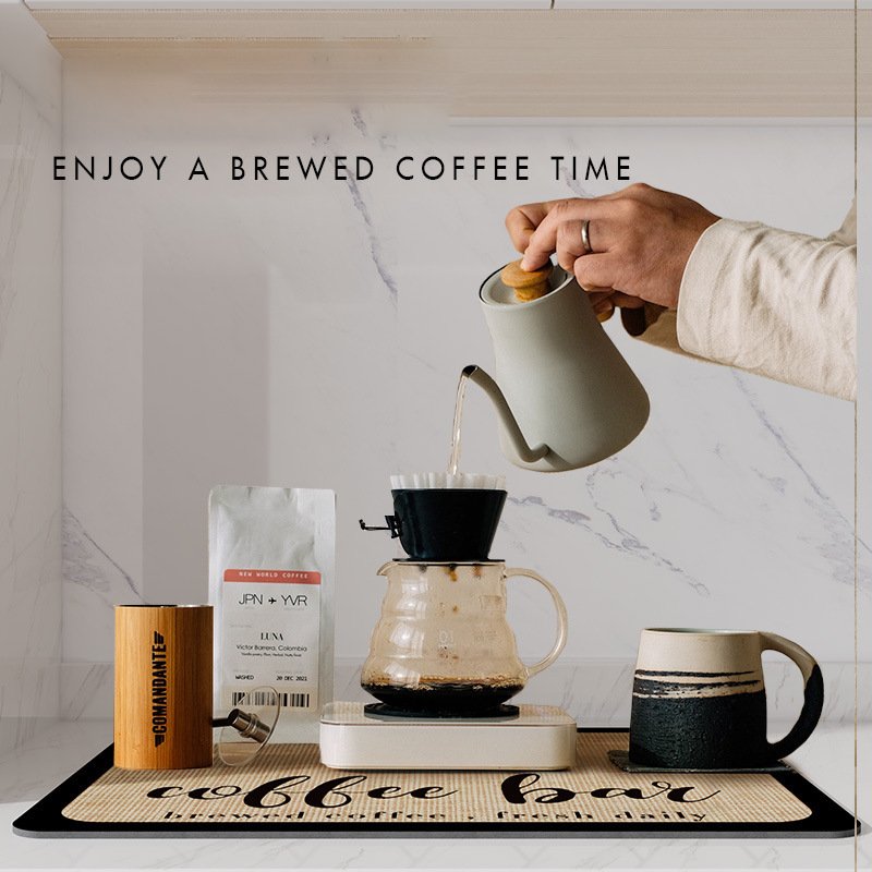 Coffee machine absorbent pad kitchen dishes bar counter drain mat water cup drying pads table tops disposable heat 30*40
