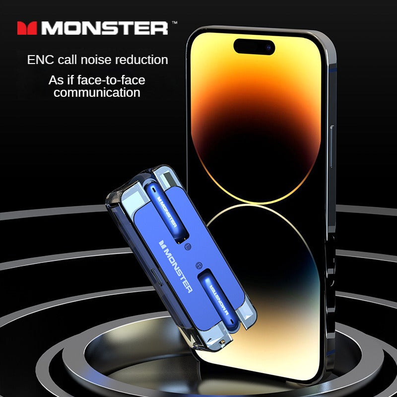 Monster XKT08 Bluetooth Earphone Wireless Earphone Low Latency Smart Touch Sports Waterproof Gaming Bluetooth 5.3