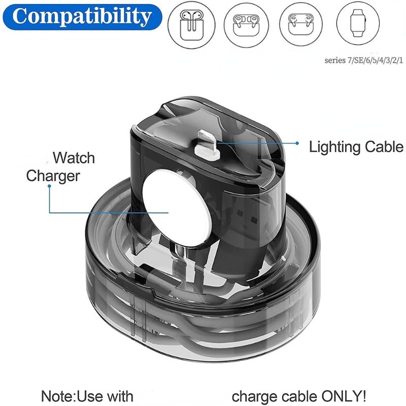 2in1 Charging Stand Compatible For Watch Bracket for Night Stand 3 in 1 Holder Charging Base Earbuds Dock