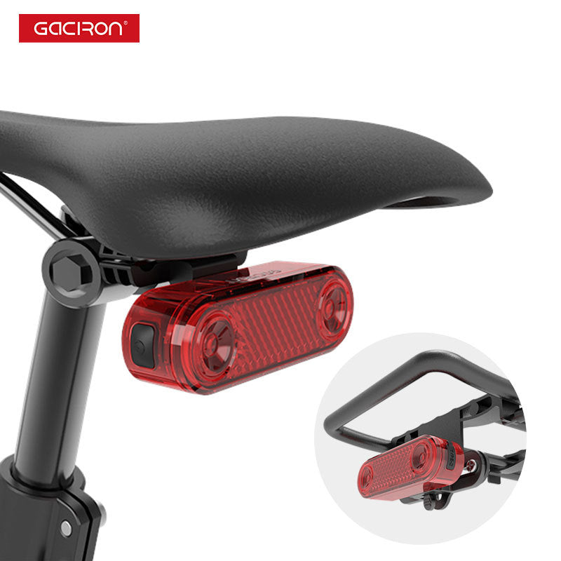 Gaciron Intelligent Brake Light Bicycle Trunk Mount 60lm Braking Rear Visual Warning W12BR Red Lamp Rack Led Flashlight