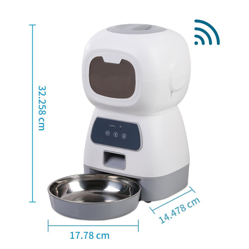 3.5L Automatic Smart Food Pet Feeder WiFi APP For Cats Dogs 2L Drink Fountain Filter Dispenser Water Feeder APP