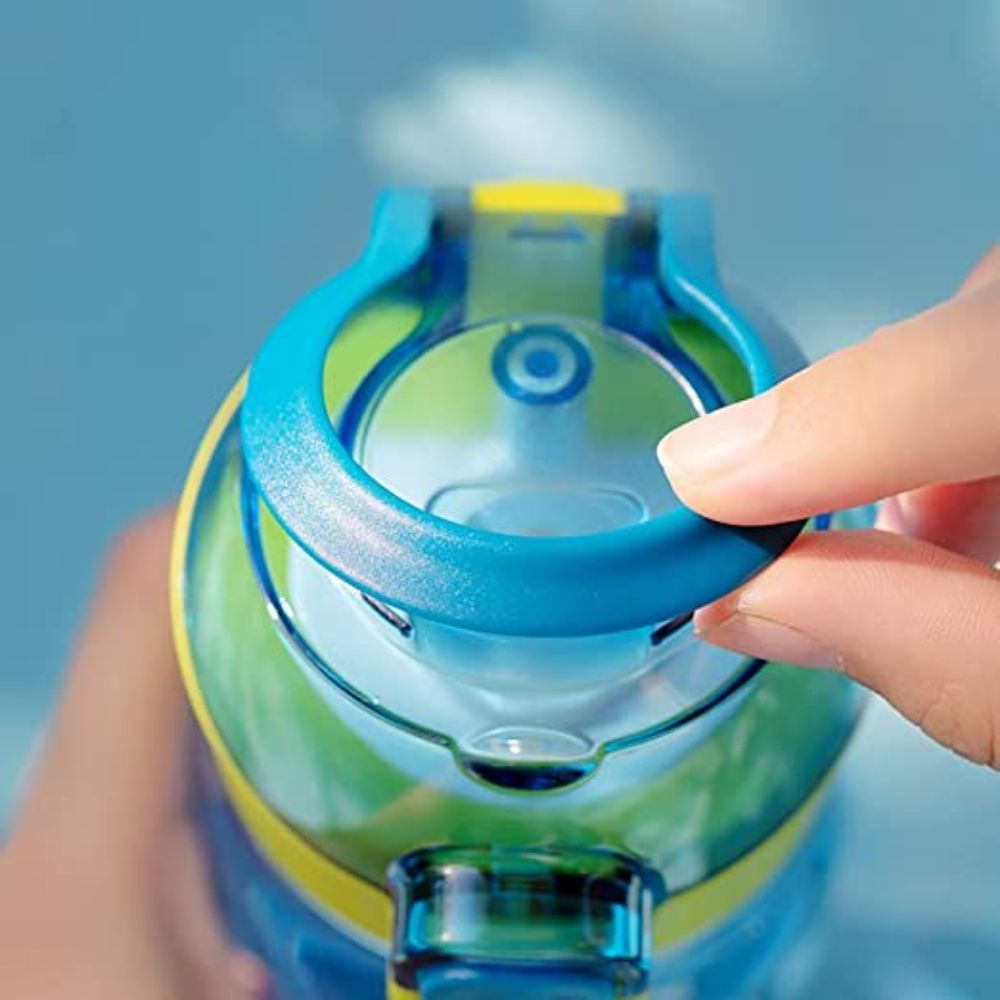 480ml High Quality Kids Water Bottle With Straw Leak-Proof BPA Free Cartoon Durable Plastic Drinking Bottle For Children