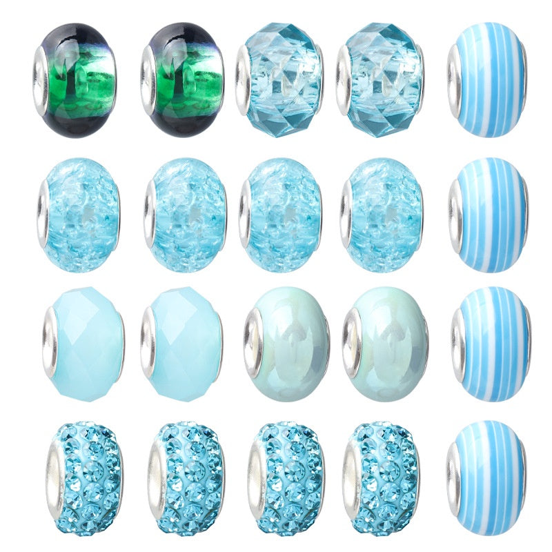 63Pcs DIY Bead Jewelry Making Kit Bracelet Necklace Ring Mermaid Pearl Charms Handmade Pendants and Bangles Toy Box Set