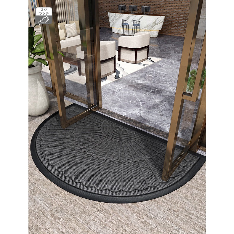 European Style Semi-Circular Rubber Floor Mat For Entrance Door Is Wear-Resistant And Easy To Care For Household