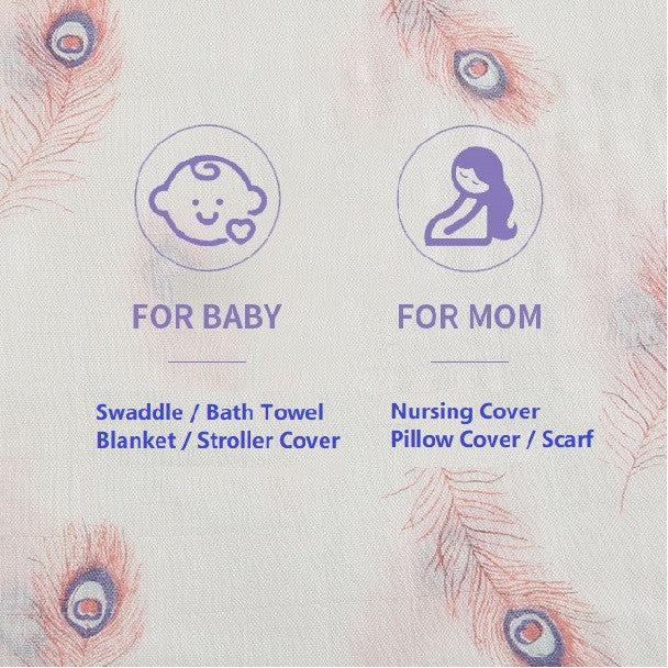 Premium Baby Swaddle Cotton or Bamboo Muslin Cloth Towel Blanket Soft Breathable