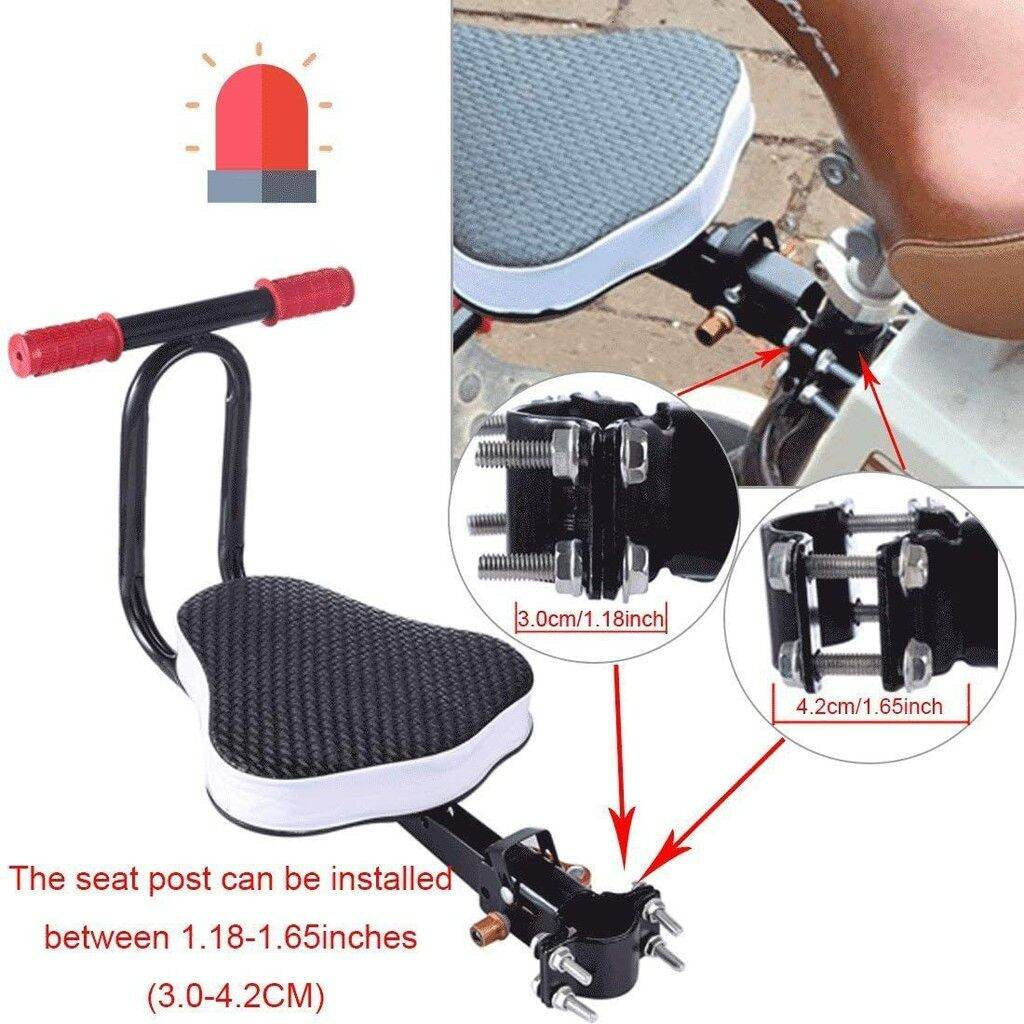 Bicycle Child Seat Front Portable Quick Release Mountain Bike Baby Kids Chair Cushion Safety Grab