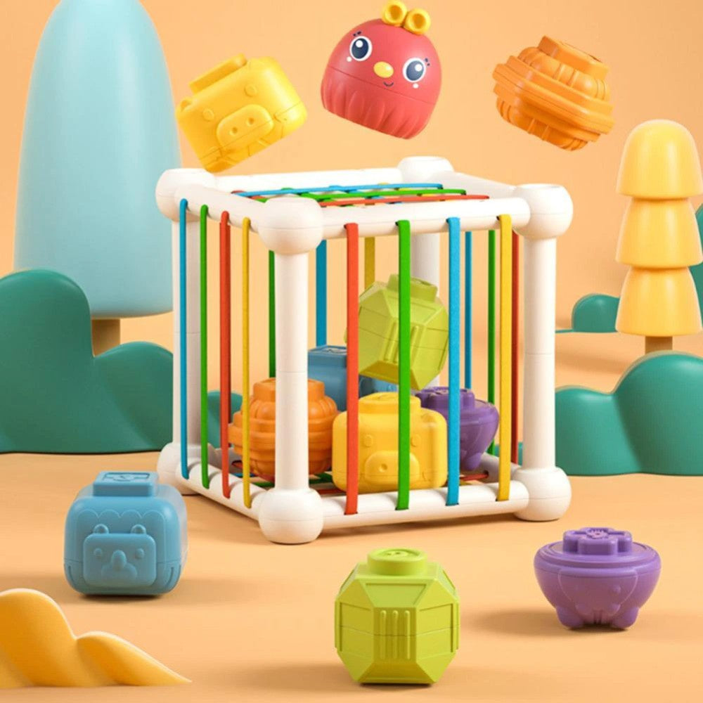 Kids Shapes Puzzle Toys Cute Pattern Matching Safe Materials Baby Intellectual Development Toy Kids Rainbow Training Toy