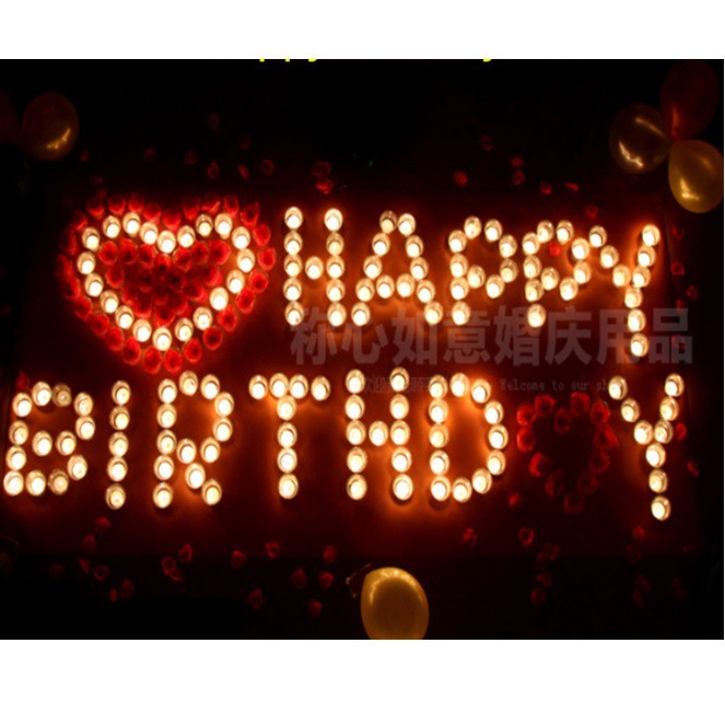 Tealight candles flower petals for Valentine, proposal / surprise / confession