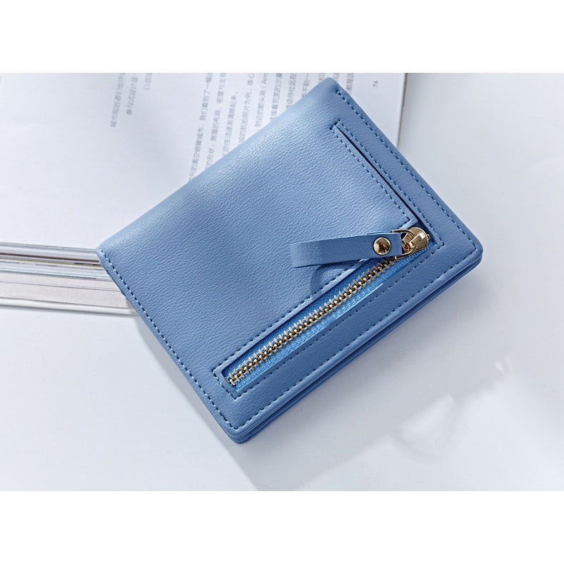 Forever Young Simple And Stylish Ultra-thin Wallet Women Short Purse Two Fold Student Wallets