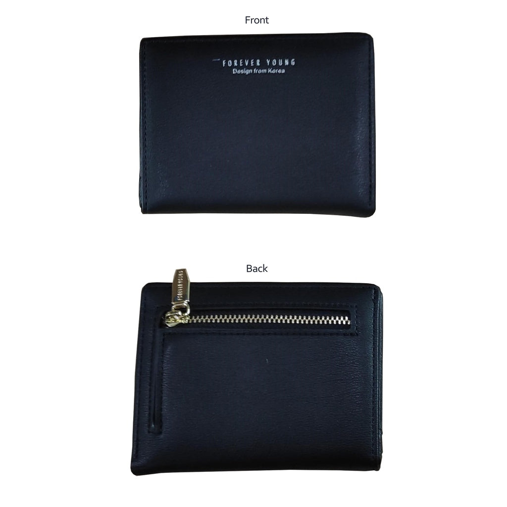 Forever Young Simple And Stylish Ultra-thin Wallet Women Short Purse Two Fold Student Wallets