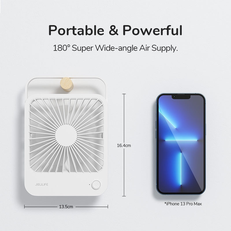 Mini Table Fan USB Rechargeable Portable Desk Fan 4500 mAh Battery Small Personal Desktop Fan Suit For Office Dormitory