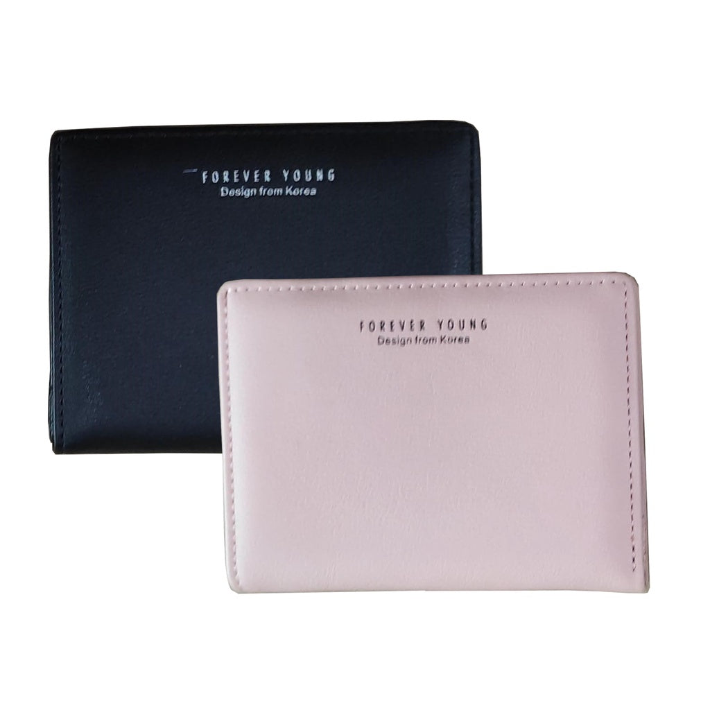 Forever Young Simple And Stylish Ultra-thin Wallet Women Short Purse Two Fold Student Wallets